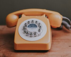 orange telephone